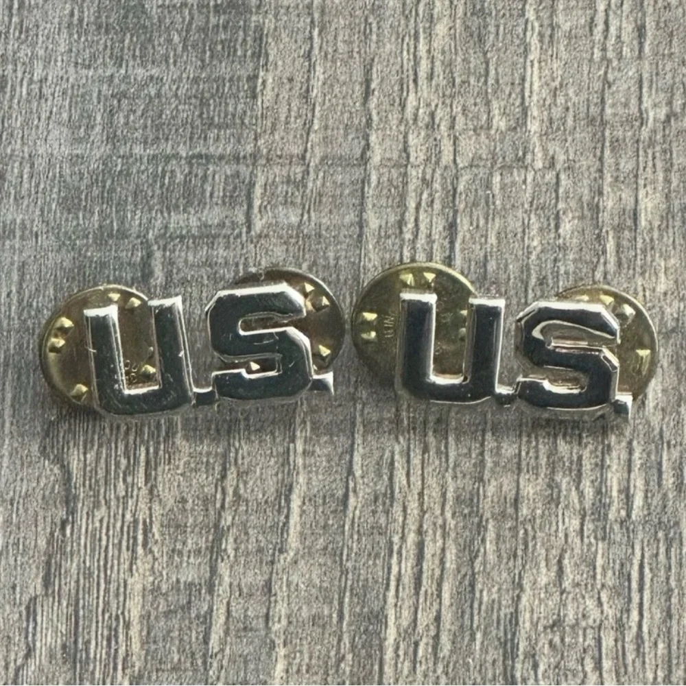 Vintage Military United States Air Force USAF “US” Enlisted & Officer Lapel Pins